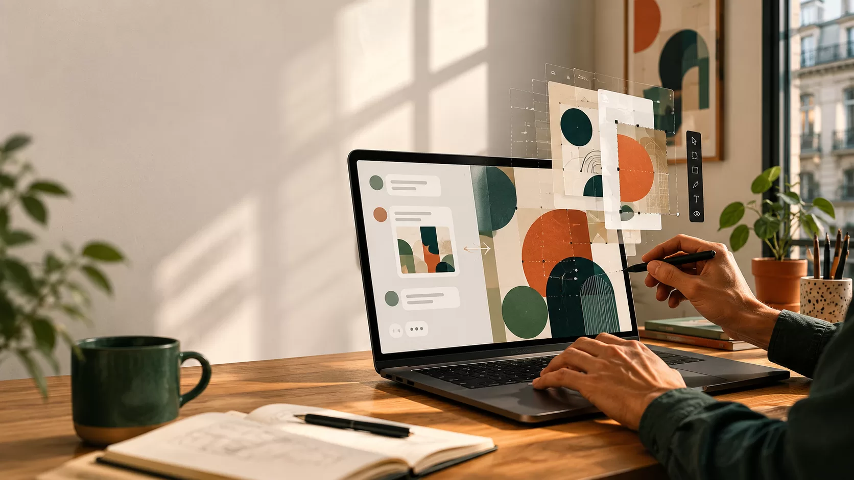 Espacio de trabajo de diseño moderno